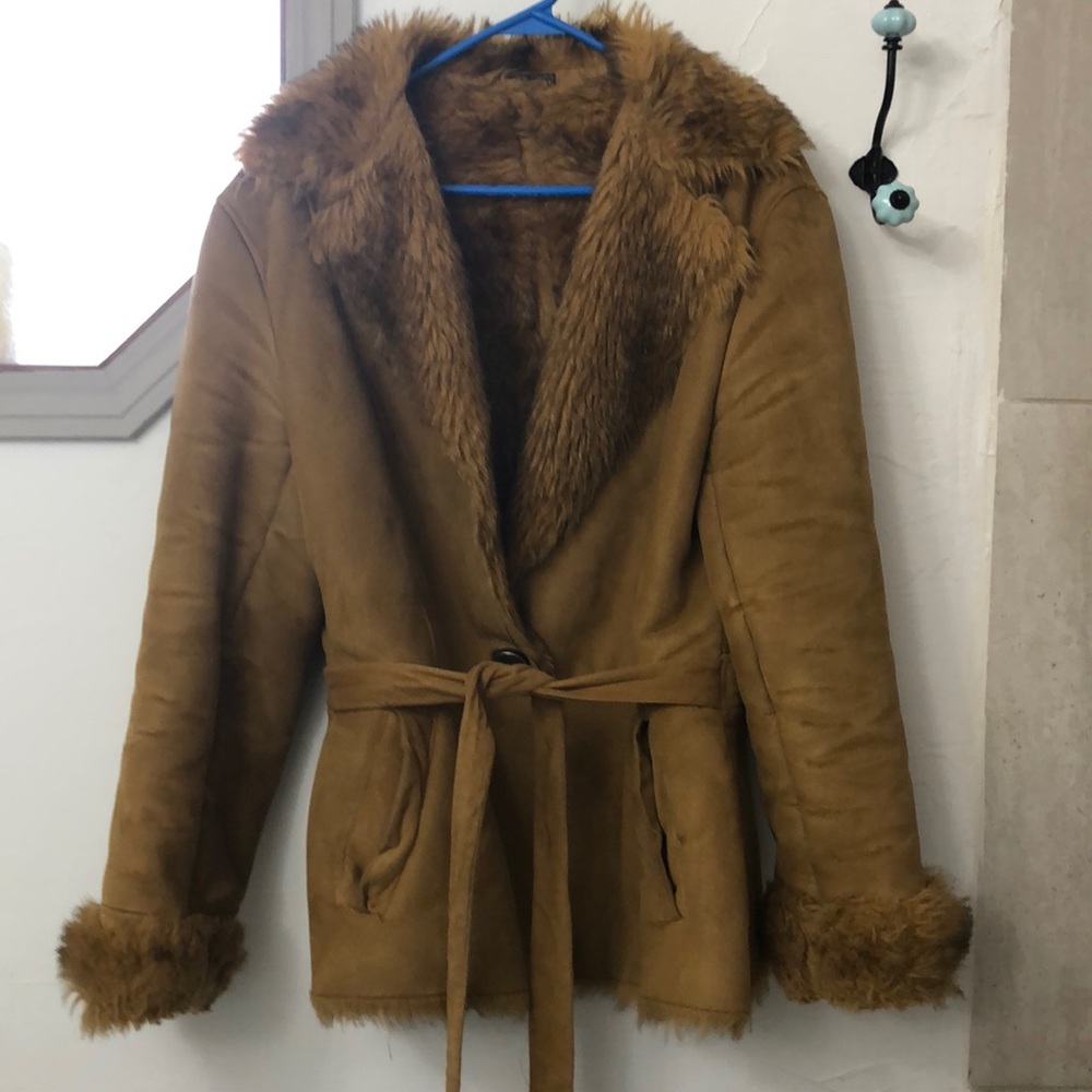 Mustard tan winter fall jacket